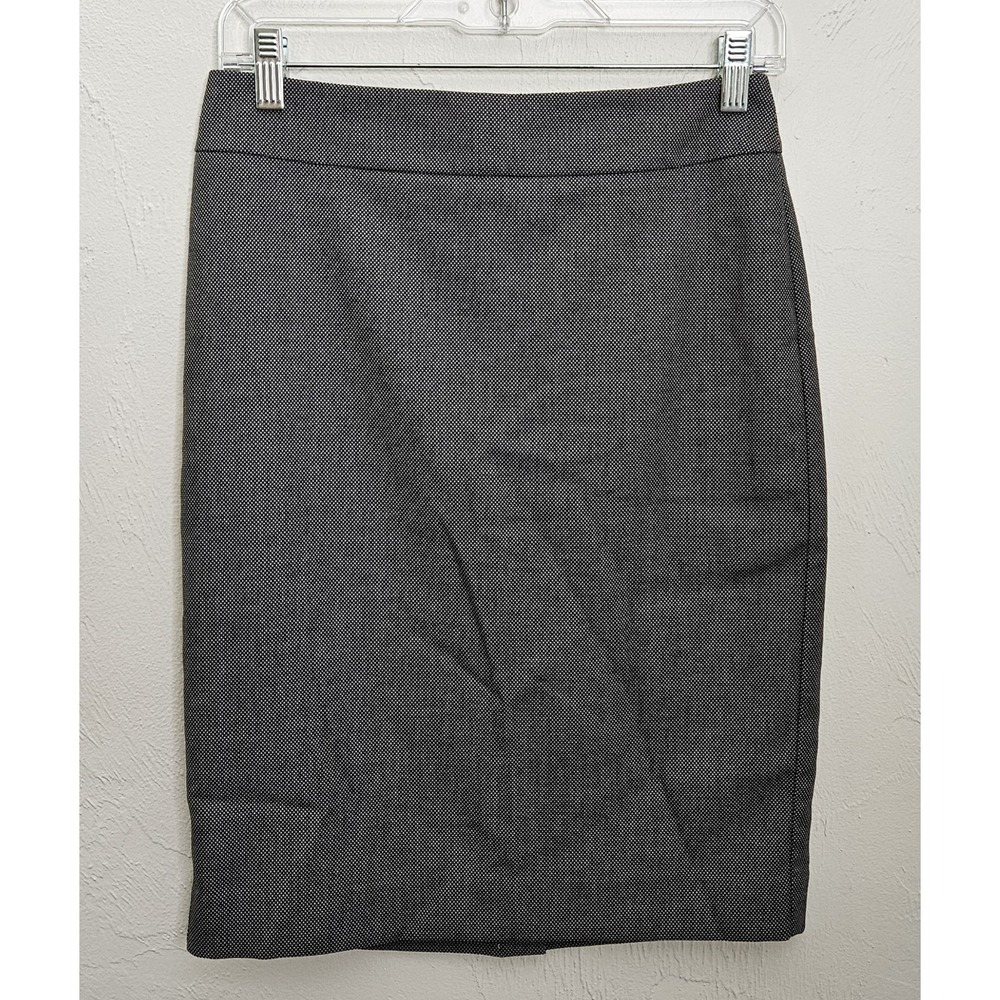 Ann Taylor Factory Skirt Women's Size 0 Black White Casual Work Office Zip Up